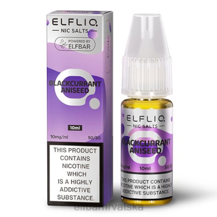 Elf Bar 1500 - ELFBAR elfliq nic soli - sjeme anisa crnog ribiza - 10 ml-10 mg/ml 8D4H177