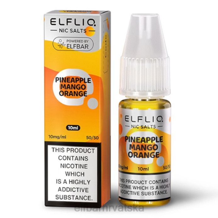 Elf Bar 5000 Hrvatska - ELFBAR elfliq nic soli - ananas mango naranča - 10 ml-20 mg/ml 8D4H174