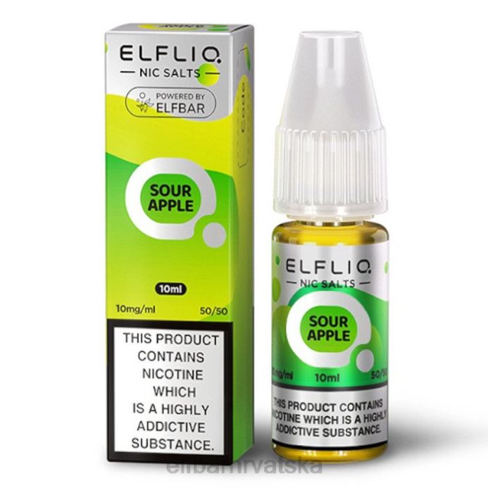 Elf Bar Punjenje - ELFBAR elfliq nic soli - kisela jabuka - 10ml-10 mg/ml 8D4H169