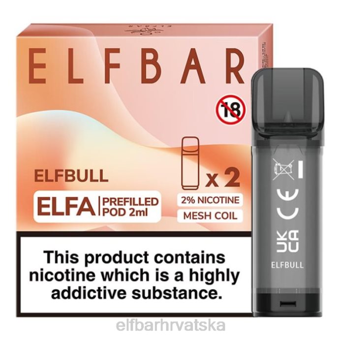 Elf Bar Pods - ELFBAR elfa napunjena kapsula - 2 ml - 20 mg (2 pakiranja) 8D4H128 vilenjak bik