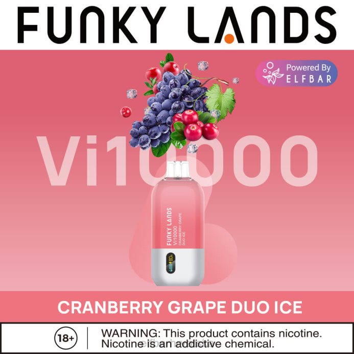 Elf Bar 1500 - ELFBAR funky lands jednokratni vape vi10000 dimova 8D4H467 brusnica grape duo ice