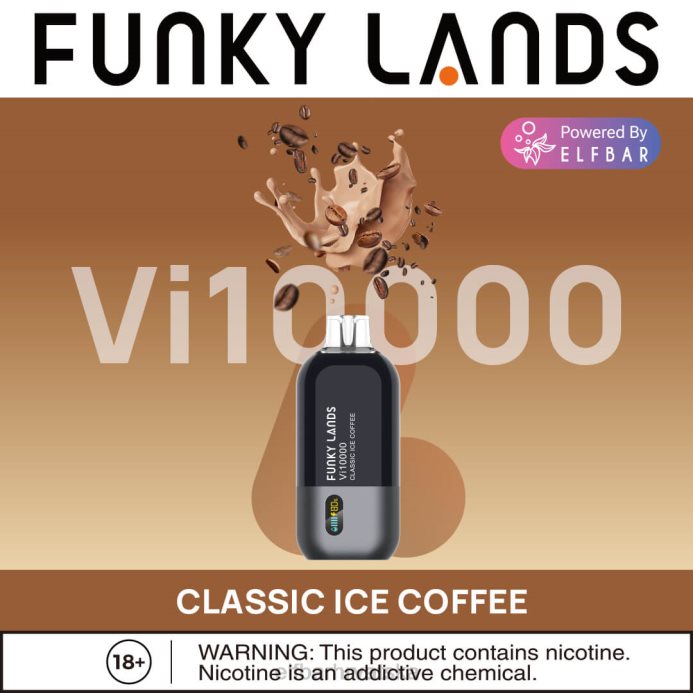 Elf Bar 1500 - ELFBAR funky lands najbolji okus jednokratne vape serije vi10000 iced 8D4H457 klasična ledena kava