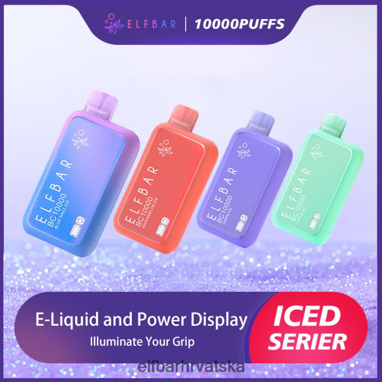 ELFBAR najbolji okus jednokratne vape serije bc10000 ice D420LH1 plavi razz led